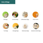 100% Organic Cotton Single Drawstring Eco-friendly Reusable Cotton Muslin Bags