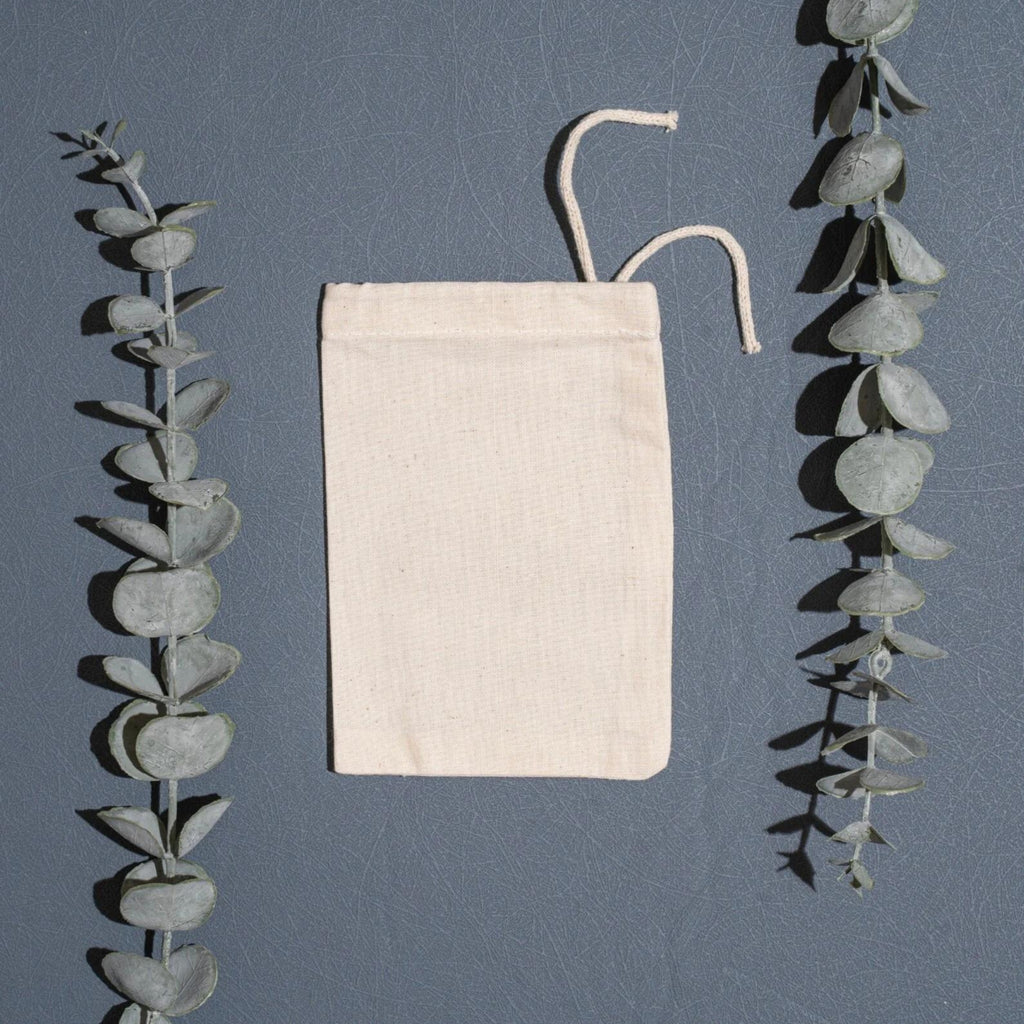 100% Organic Cotton Single Drawstring Eco-friendly Reusable Cotton Muslin Bags
