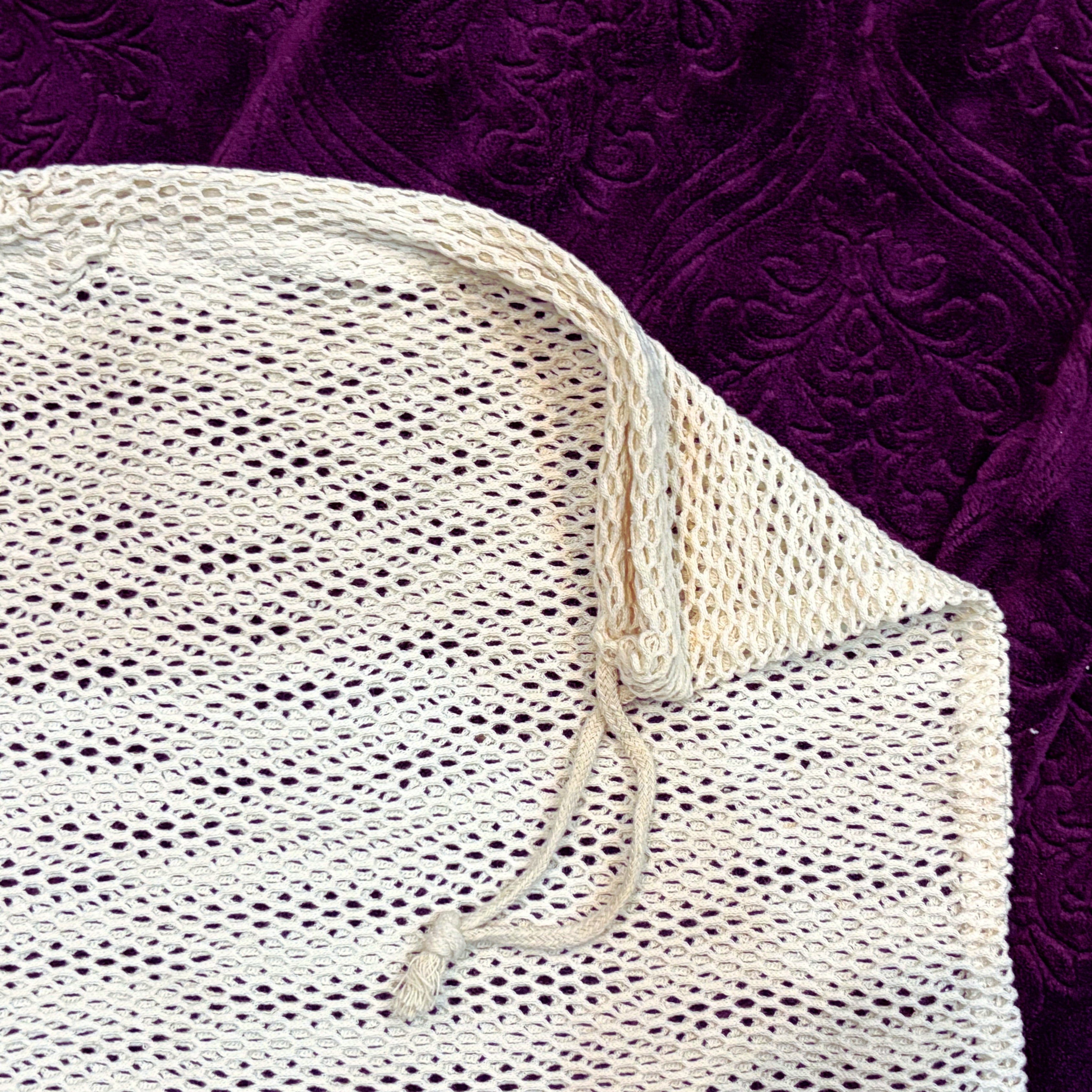 Organic Cotton Laundry Bags. Washable and Reusable. Mesh Storage Bags Premium Quality Bags. Great For Packaging and Storage.