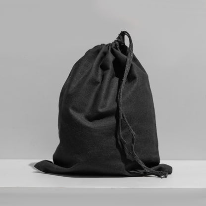 30x41 cm (12x16 Inches) Black Cotton Single Drawstring Eco-friendly Reusable Cotton Muslin Bags