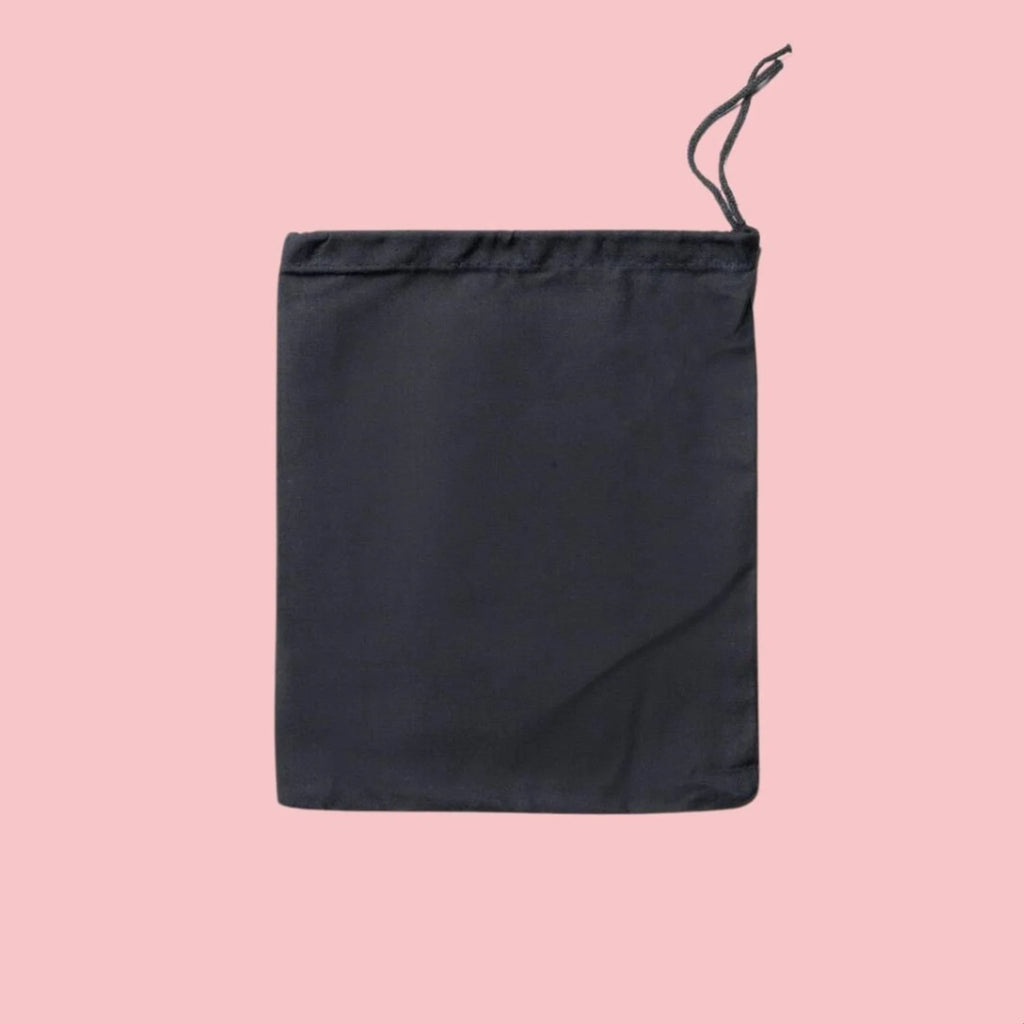 Black Cotton Single Drawstring Eco-friendly Reusable Cotton Muslin Bags