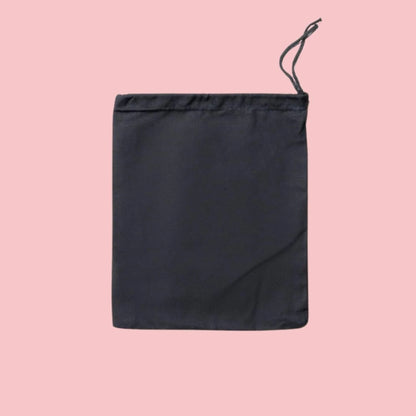 30x41 cm (12x16 Inches) Black Cotton Single Drawstring Eco-friendly Reusable Cotton Muslin Bags