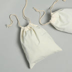 100% Organic Cotton Double Drawstring Eco-friendly Reusable Cotton Muslin Bags