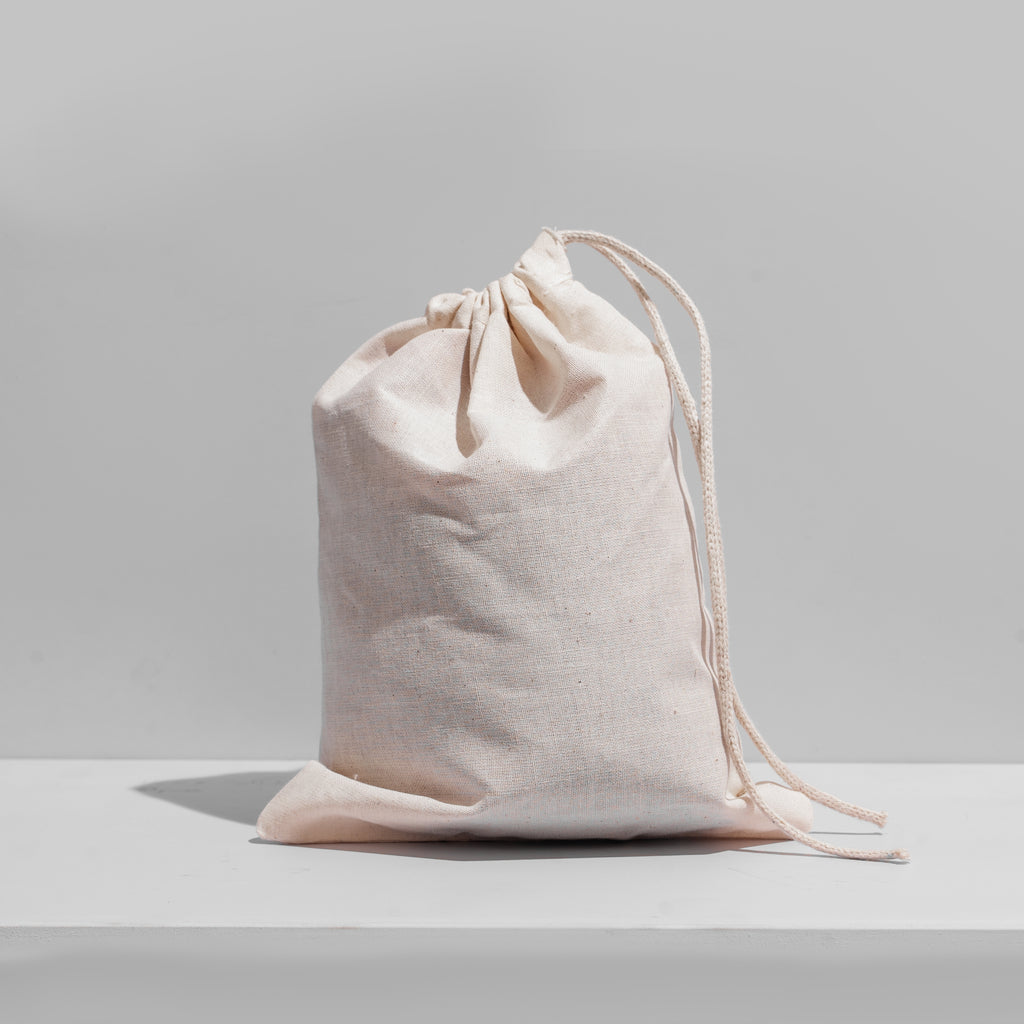 100% Organic Cotton Single Drawstring Eco-friendly Reusable Cotton Muslin Bags