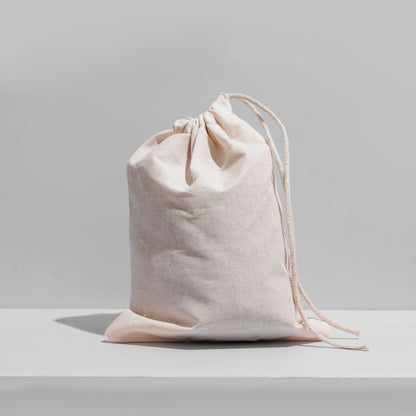 20x25 cm (8x10 Inches) 100% Organic Cotton Single Drawstring Eco-friendly Reusable Cotton Muslin Bags