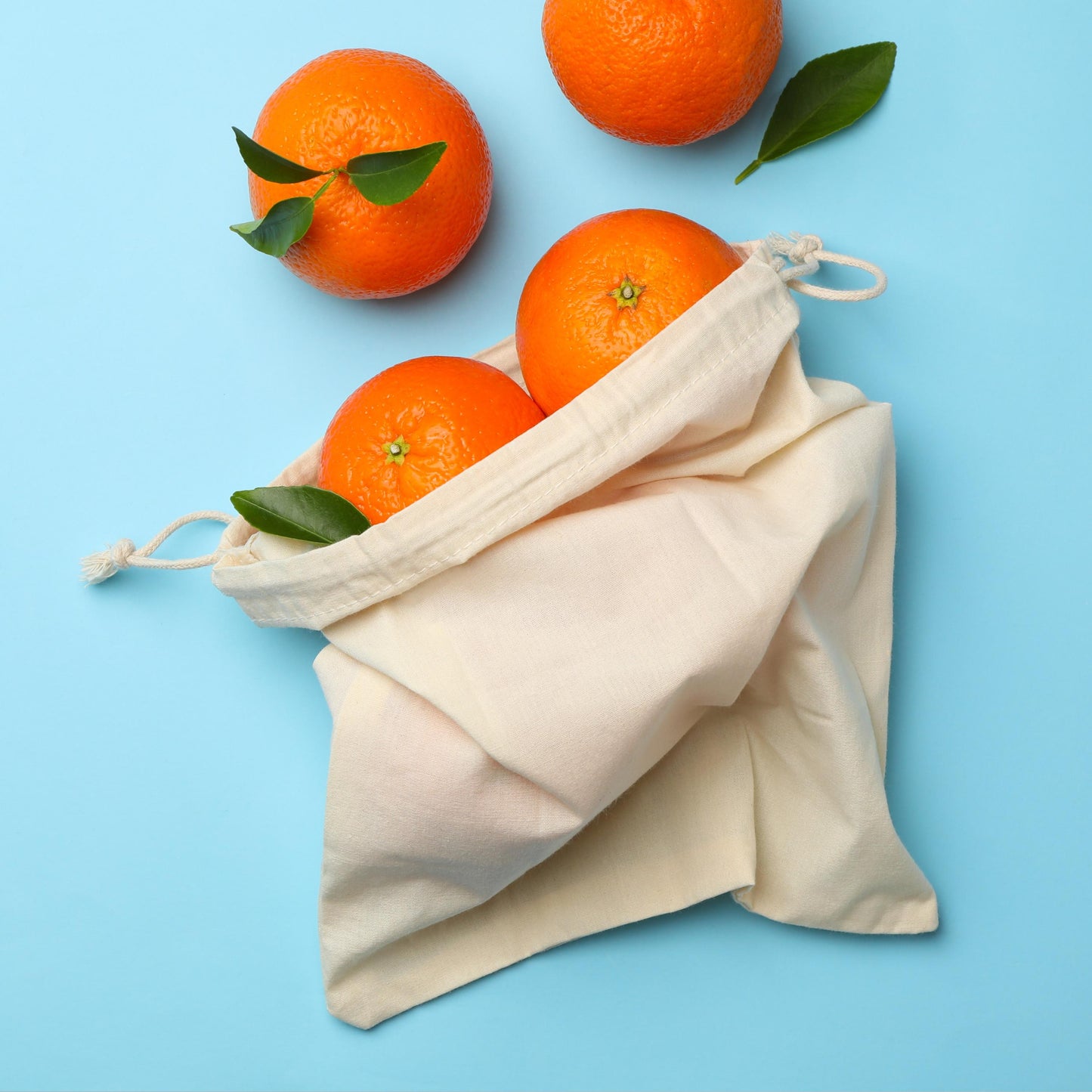 13x25 cm (5x10 Inches) 100% Organic Cotton Double Drawstring Eco-friendly Reusable Cotton Muslin Bags (100 pcs)