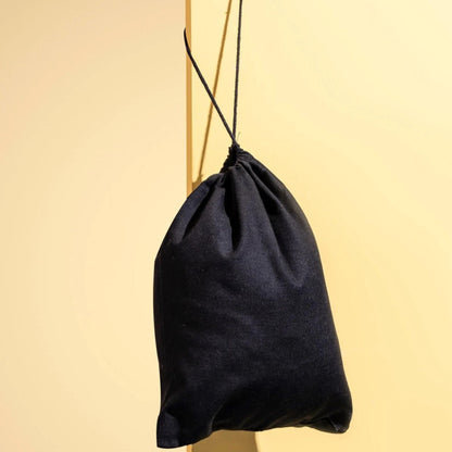 30x41 cm (12x16 Inches) Black Cotton Single Drawstring Eco-friendly Reusable Cotton Muslin Bags