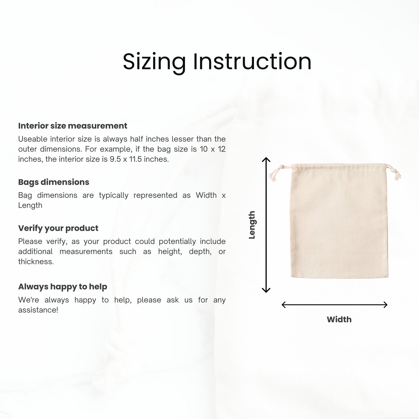 5x8 cm (2x3 Inches) 100% Organic Cotton Double Drawstring Eco-friendly Reusable Cotton Muslin Bags