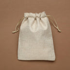 10x15 cm (4x6 Inches) Cotton Jute Bags, DIY Craft Packaging Drawstring Gift Bags, Linen Burlap Pouches