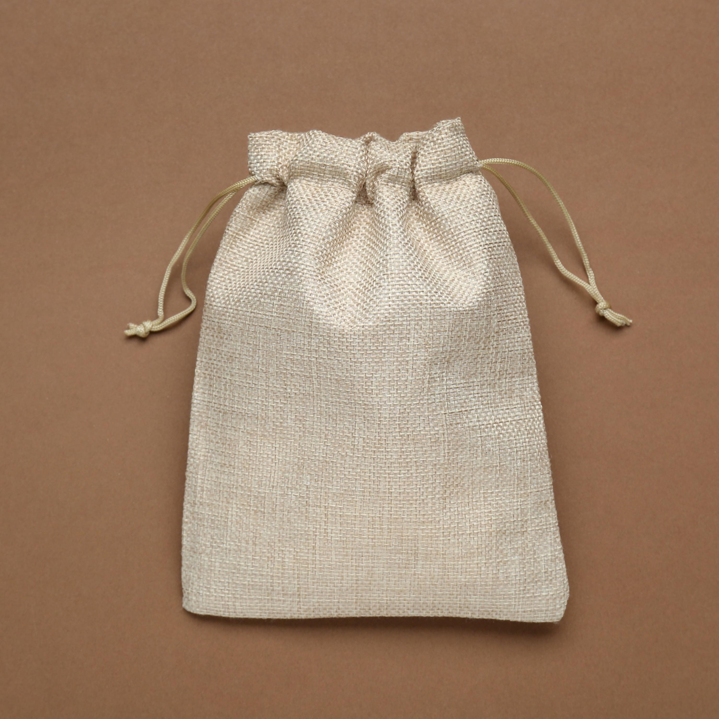 10x15 cm (4x6 Inches) Cotton Jute Bags, DIY Craft Packaging Drawstring Gift Bags, Linen Burlap Pouches